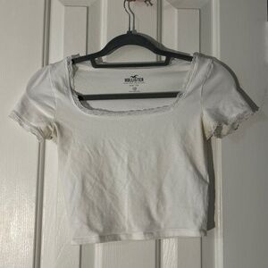 Hollister Must Have Collection White Lace Baby Tee